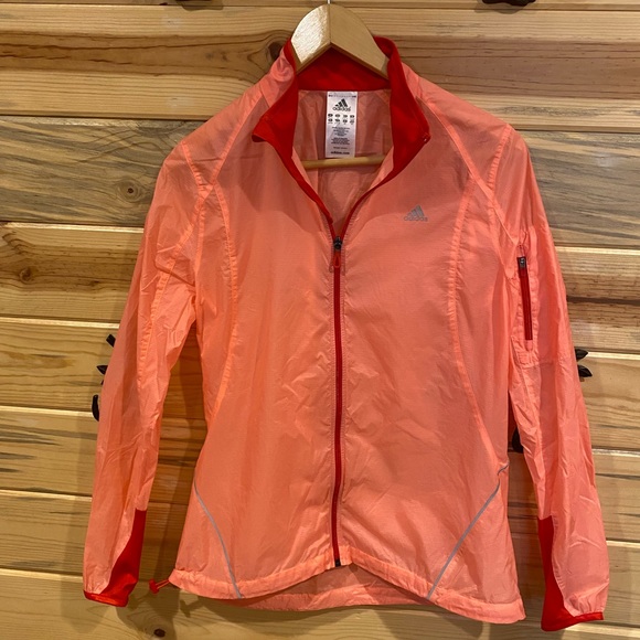 Adidas Orange Lightweight Full Zipper Jacket - Picture 1 of 8